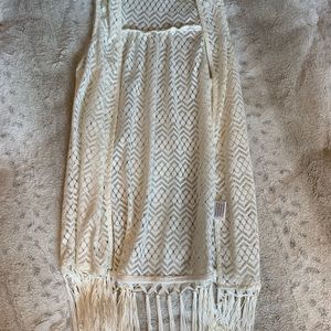 Fringe lace vest